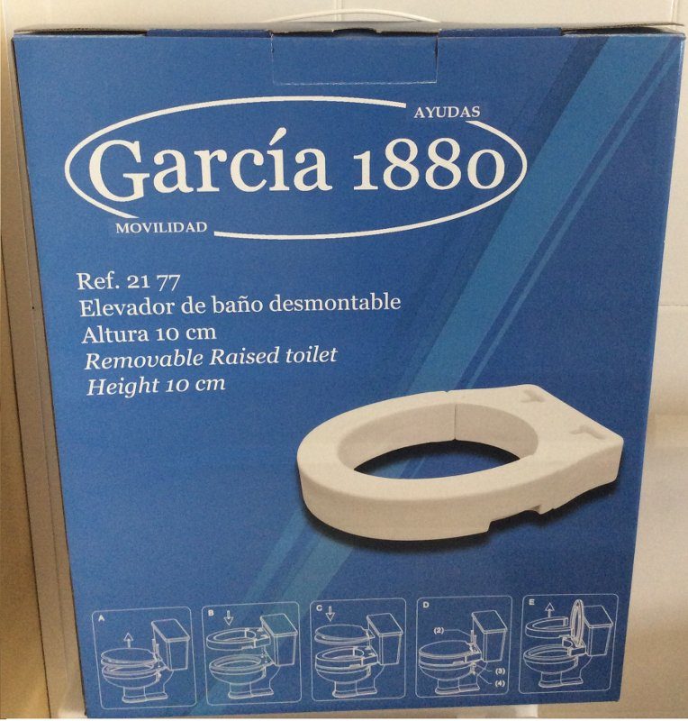 Elevador WC con con reposabrazos, García 1880